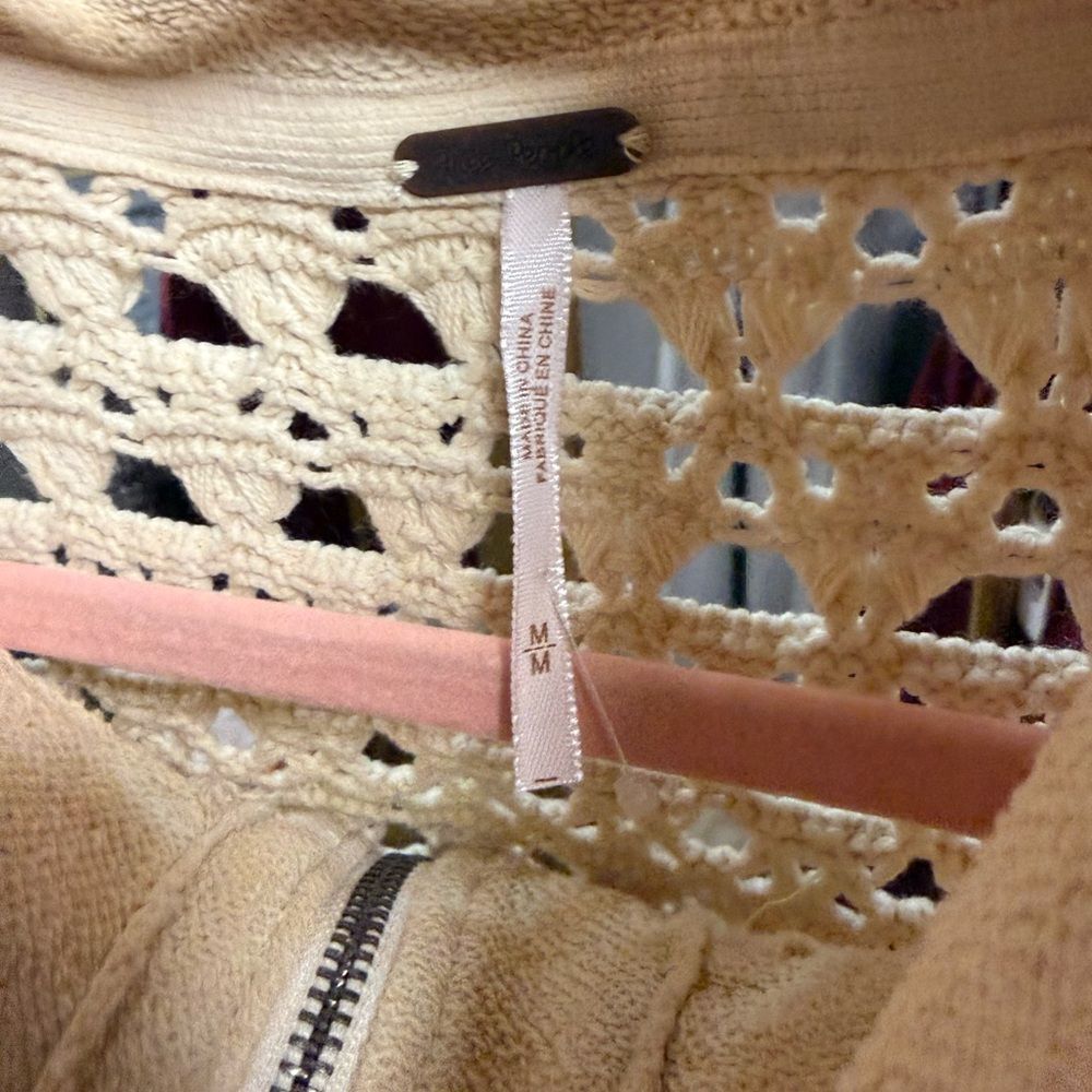 Free People Dune Bug Crochet Cardi in Oatmeal - Picture 9 of 10